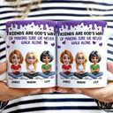 Happy,Gift For Bestie,Old Best friends,Gifts For Colleagues - A Friend Is God's Way Of Making Sure We Never Walk Alone 3D Effect - Personalized White Edge-to-Edge Mug
