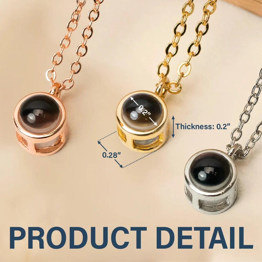 Gift For Couples,Gift For Wife,Gift For Girlfriend,Love,LGBT,Gift For Women - Custom Photo You & Me We Got This Couple - Personalized Bubble Projection Necklace