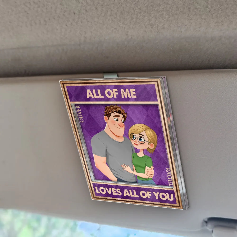 Gift For Couples,Gift For Wife,Gift For Girlfriend,Love,Gift For Women,Gift For Husband,Gift For Boyfriend - Drive Safe I Love You Vintage Animate Couple - Personalized Custom Shaped Acrylic Car Visor Clip