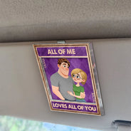 Gift For Couples,Gift For Wife,Gift For Girlfriend,Love,Gift For Women,Gift For Husband,Gift For Boyfriend - Drive Safe I Love You Vintage Animate Couple - Personalized Custom Shaped Acrylic Car Visor Clip
