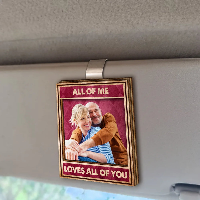 Gift For Couples,Gift For Wife,Gift For Girlfriend,Gift For Husband,Love - Custom Photo Drive Safe I Love You Vintage Couple - Personalized Custom Shaped Car Visor Clip