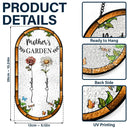 Gift For Wife,Gift For Mother,Gift For Grandma,Happy - Birth Flower Grandma's Garden - Personalized Rounded Rectangle Stained Glass Suncatcher