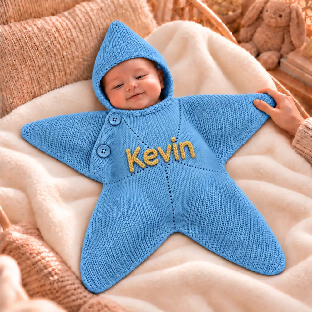 Adorable,Christmas,First Christmas,Gift For Baby,Icon,New Baby - Baby's First Christmas, Baby Shower Gift For Newborn, New Parents - Personalized Embroidery Letter Baby Star Suit