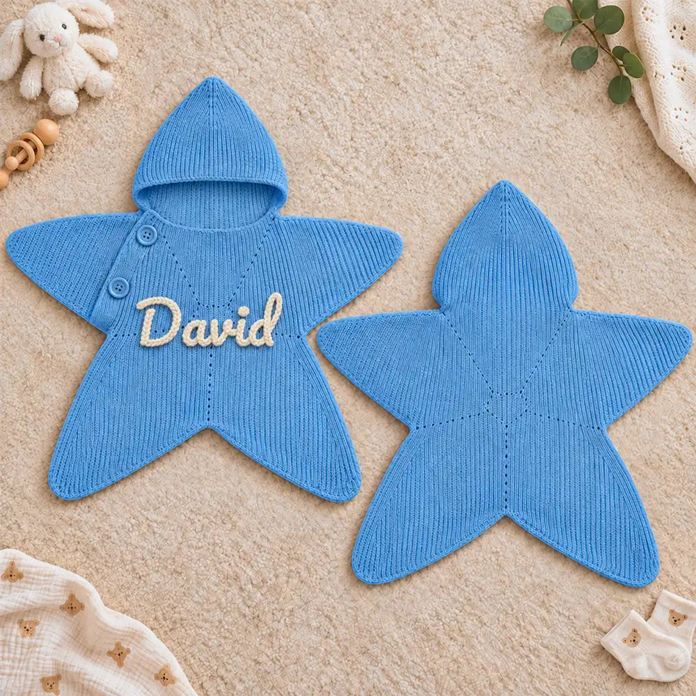 Adorable,Christmas,First Christmas,Gift For Baby,Icon,New Baby - Baby's First Christmas, Baby Shower Gift For Newborn, New Parents - Personalized Embroidery Letter Baby Star Suit