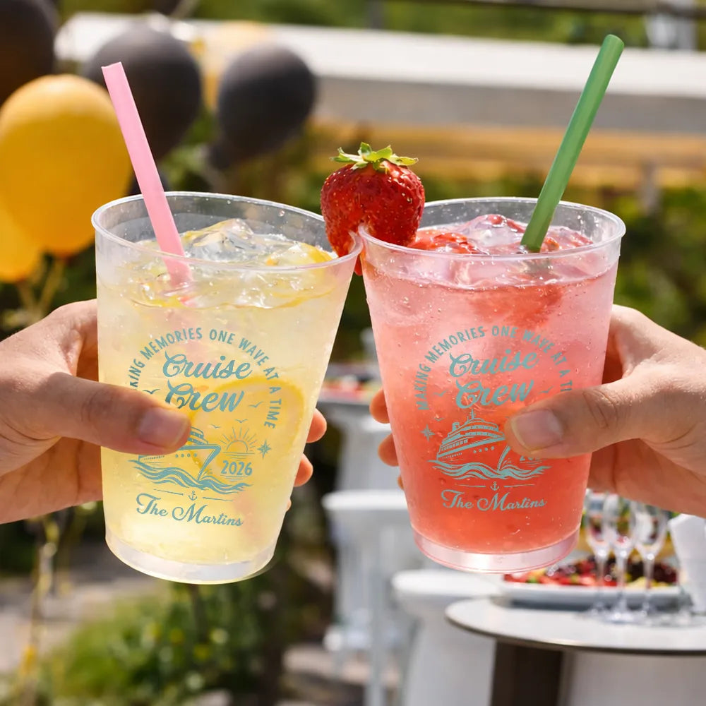 Playful,Cruising,Family,Summer,Custom Text - Making Memories One Wave At A Time - Personalized Frosted Cups