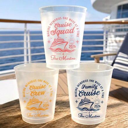 Making Memories One Wave At A Time - Personalized Frosted Cups
