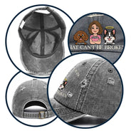 Gift For Men,Gift For Women,Pet Lovers,Dog Mom,Dog Dad,Dog Lovers,Cat Dad,Cat Lovers,Cat Mom,Non-Eng,Vector,Playful - Man And His Dogs Cats A Bond That Can't Be Broken - Personalized Distressed Cap