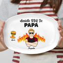 Gift For Father,Grilling,French,Top Market,Non-Eng,Proud,Vector - Meilleur Maître Du BBQ - Assiette Personnalisée