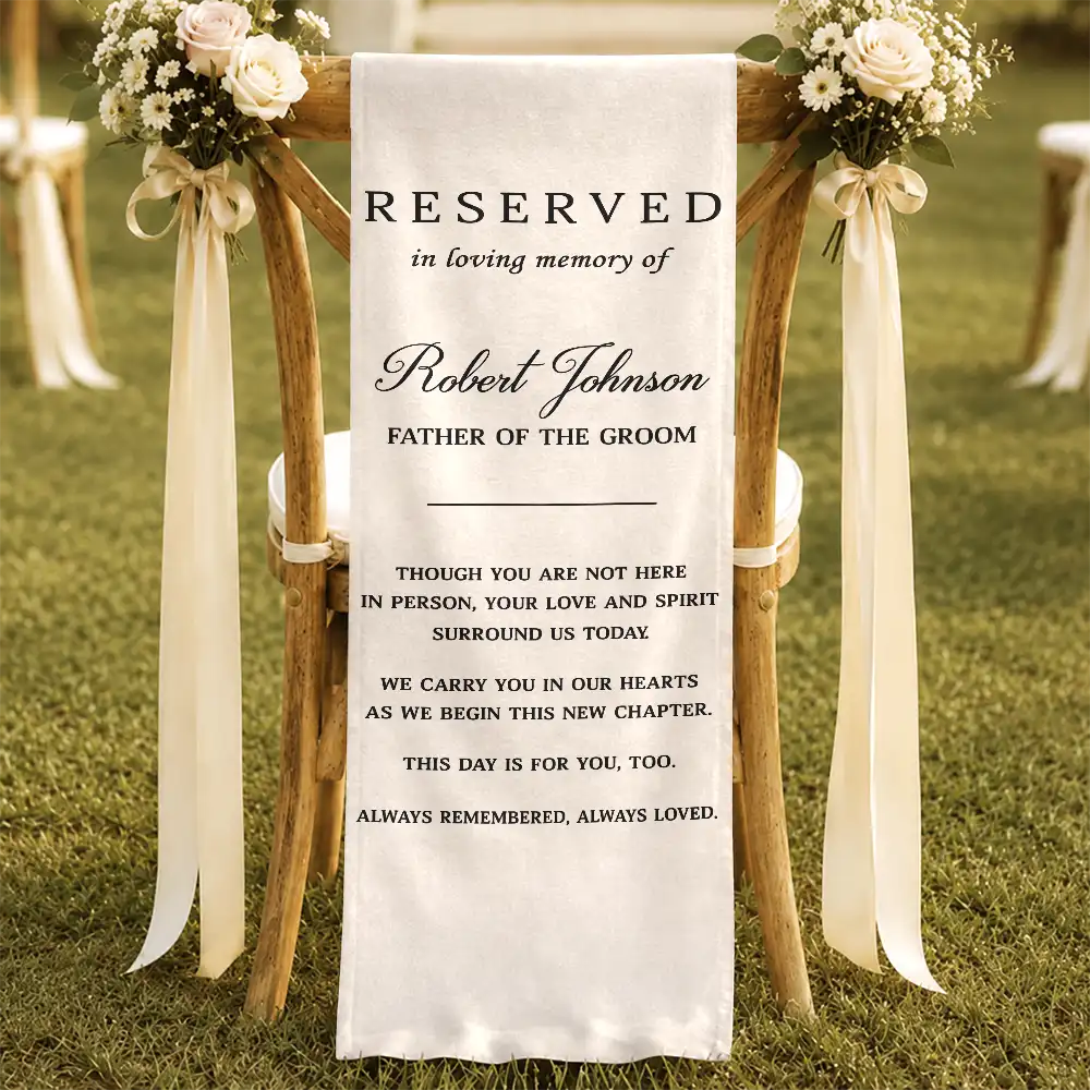 Memorial Always Remembered Always Loved - Personalized Chair Sign