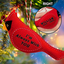 Family, Memorial, Love, Christmas - Memorial Cardinal Angels Appear I'm Always With You - Personalized Wool Felt Ornament
