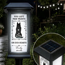 Christmas,Sympathetic,Dog Lovers,Pet Lovers,Memorial,Vector - Memorial Dog Forever In My Heart - Personalized Solar Garden Light