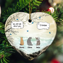 Christmas,Pet Memorial,Sympathetic,Pet Lovers,Memorial,Vector - Memorial Gift For Pet Lovers They Still Talk About You - Personalized Ceramic Ornament