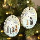 Christmas,Pet Memorial,Sympathetic,Pet Lovers,Memorial,Vector - Memorial Gift For Pet Lovers They Still Talk About You - Personalized Ceramic Ornament