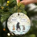 Christmas,Pet Memorial,Sympathetic,Pet Lovers,Memorial,Vector - Memorial Gift For Pet Lovers They Still Talk About You - Personalized Ceramic Ornament
