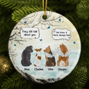Christmas,Pet Memorial,Sympathetic,Pet Lovers,Memorial,Vector - Memorial Gift For Pet Lovers They Still Talk About You - Personalized Ceramic Ornament