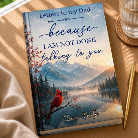 Memorial Letters To My Dad Mom Because I Am Not Done Talking To You - Personalized Hardcover Journal