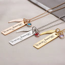 Gift For Mother, Memorial, Love - Memorial Mom Grandma Birth Month Gemstone - Personalized Birthstone Charm Necklace
