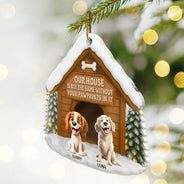 Pet Lovers,Love,Christmas,Memorial - Memorial Our House Is Not The Same - Personalized Custom Shaped Acrylic Ornament