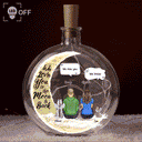 Christmas,Pet Memorial,Sympathetic,Pet Lovers,Memorial,Vector - Memorial Pet I Love You To The Moon And Back - Personalized Round Flat Bottle Light