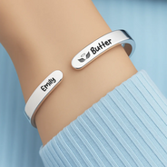Memorial,Pet Lovers,Pet Mom,Pet Dad,Sad,Non-Eng,Icon - Memorial Pet Loss I Miss You I Know - Personalized Bangle Bracelet Cuff