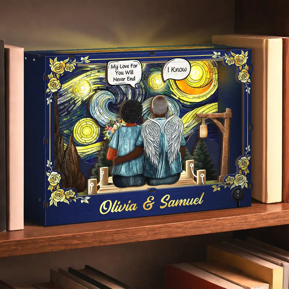 Family,Memorial,Love,Sad,Non-Eng,Vector,Sympathetic - Memorial Still Talk About You Family Starlit Night - Personalized DIY Book Nook Kit