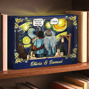 Family,Memorial,Love,Sad,Non-Eng,Vector,Sympathetic - Memorial Still Talk About You Family Starlit Night - Personalized DIY Book Nook Kit