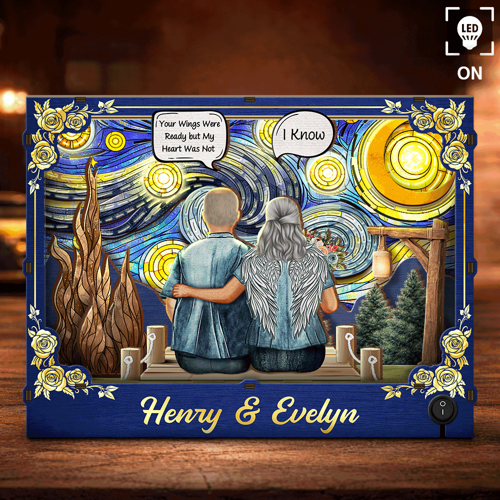 Family,Memorial,Love,Sad,Non-Eng,Vector,Sympathetic - Memorial Still Talk About You Family Starlit Night - Personalized DIY Book Nook Kit