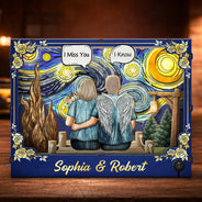 Family,Memorial,Love,Sad,Non-Eng,Vector,Sympathetic - Memorial Still Talk About You Family Starlit Night - Personalized DIY Book Nook Kit
