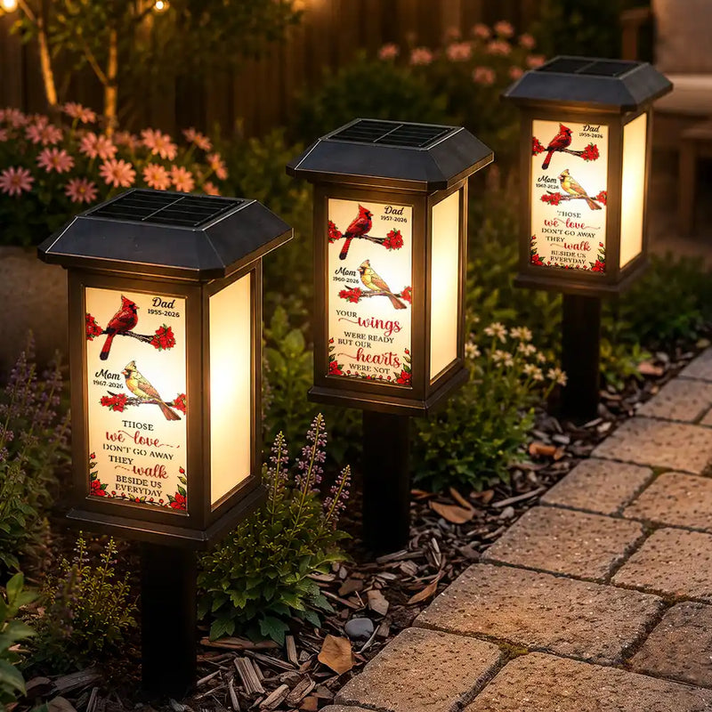 Christmas, Sympathetic, Family, Memorial, Icon - Memorial Those We Love Don't Go Away - Personalized Solar Garden Light