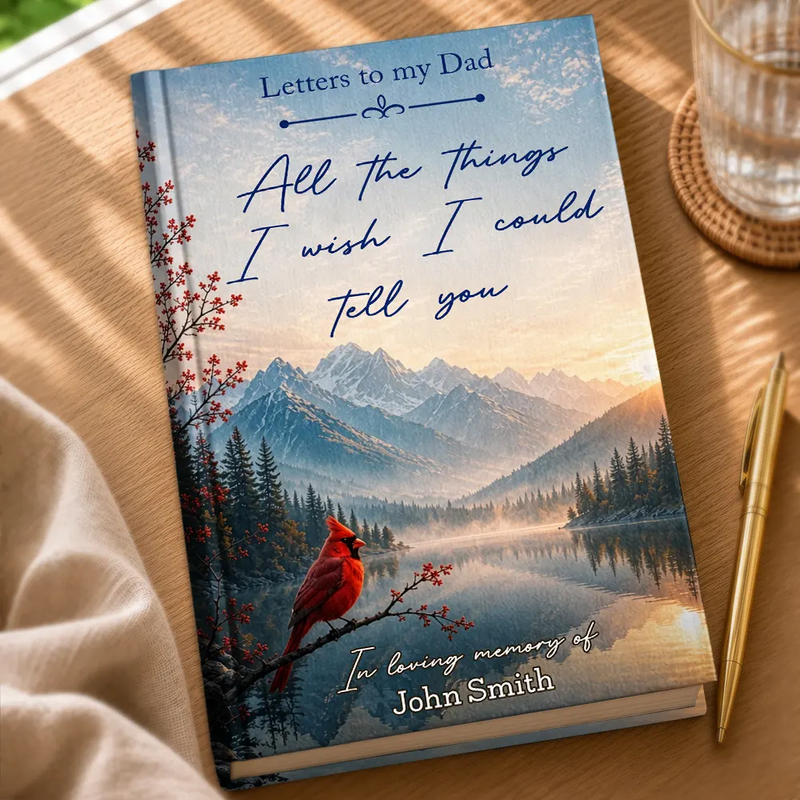 Memorial Loved One,Christmas,Sympathetic,Family,Memorial,Icon - Memorial Letters To Loved One In Heaven All The Things I Wish I Could Tell You - Personalized Hardcover Journal