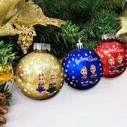 Gift For Bestie, Christmas, Happy - Merry Christmas My Besties - Personalized Ball Ornament