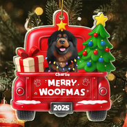 Pet Lovers,Pet Mom,Pet Dad,Dog Lovers,Dog Mom,Dog Dad,Christmas,Happy - Merry Christmas Pet Lovers - Personalized Custom Shaped Acrylic Ornament