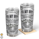 Top Market,Proud,Icon - Metal Effect Hand Punch Watching You Be A Dad - Personalized Tumbler