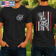 Gift For Father,Gift For Grandpa,Independence Day,Icon,Confident - Metal Effect Best Dad Grandpa Ever - Personalized T Shirt