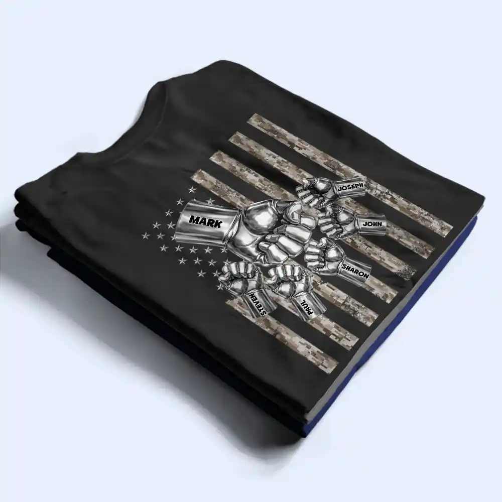 Gift For Father,Gift For Grandpa,Independence Day,Icon,Confident - Metal Effect Best Dad Grandpa Ever - Personalized T Shirt