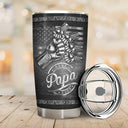 Gift For Father,Gift For Grandpa,Independence Day,Icon,Confident - Metal Effect Best Dad Grandpa Ever - Personalized Tumbler