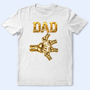 Gift For Father,Top Market,Non-Eng,Icon,Confident - Metal Effect Dad The Man The Myth The Legend Hand Punch - Personalized T Shirt