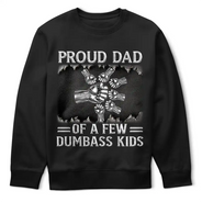 Gift For Father,Proud,Icon - Metal Effect Proud Dad Of A Few Kids - Personalized T Shirt