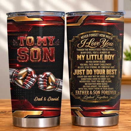 Metallic Effect Just Do Your Best My Son My Daughter - Personalized Tumbler