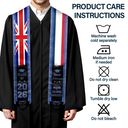 Gift For Yourself,Graduation,Happy,Gift For Daughter,Gift For Son - Mixed Two Flag Graduation - Personalized Stoles