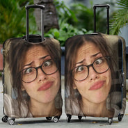 Christmas,Custom Photo,Gift For Couples,Humorous,Old Couples,Top Market,Upload Full Photo - Funny Gift For Travel Couples - Personalized Custom Photo Luggage Cover