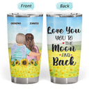 Mom & Daughter Forever Linked Together Watercolor Style - Birthday, Loving Gift For Mother, Grandma, Grandmother, Granddaughter - Personalized Custom Tumbler