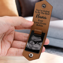 Custom Photo Going To Be The Best - Gift For Mom, Dad, New Parents - Personalized Leather Photo Keychain