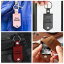 Custom Photo Going To Be The Best - Gift For Mom, Dad, New Parents - Personalized Leather Photo Keychain