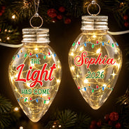 Christmas, Cozy, Custom Text - Christmas Decoration For Family - Personalized Be The Light Chili Bulb LED Light