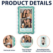 Afro Besties, Christmas, Custom Photo, Gift For Bestie, Happy, Upload Full Photo - Just Because Birthday Bestie Gift - Personalized Custom Photo Acrylic Magnet