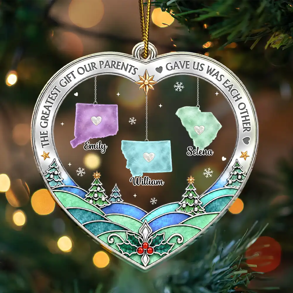 Christmas,Family,Icon,Long Distance,Sentimental,Top Market - Christmas Gift For Long Distance Family - Personalized All Hearts Come Home For Christmas Acrylic Ornament