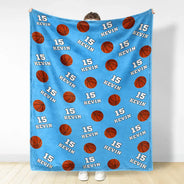 Christmas,Football,Gift For Grandma,Gifts For Her,Happy,Icon - Sports Gift For Kids - Personalized American Football Baseball Soccer Fleece Blanket, Sherpa Blanket