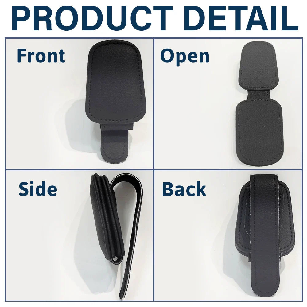 Custom Photo Drive Safe Daddy I Love You - Personalized Sunglasses Holder For Car Visor