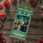 Christmas,Custom Photo,Gift For Yourself,Gifts For Her,Gifts For Him,Happy,Top Market,Travel,Upload Full Photo - Keepsake For Fans, Music Lovers - Personalized Custom Photo Concert Ticket Acrylic Ornament